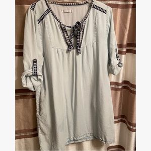 Light washed jean dress